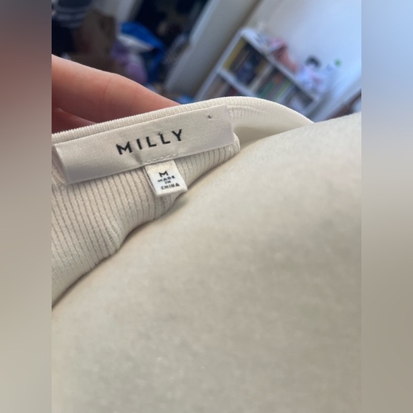 Milly Cutout Long Sleeve Blouse White Medium - Picture 4 of 4